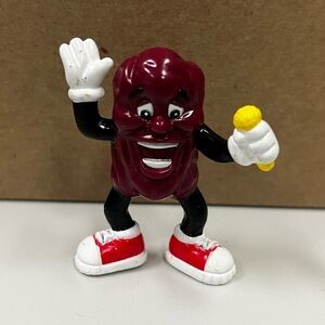 Vintage 2001 California Raisins Singer with Microphone 2" Mini Figure
